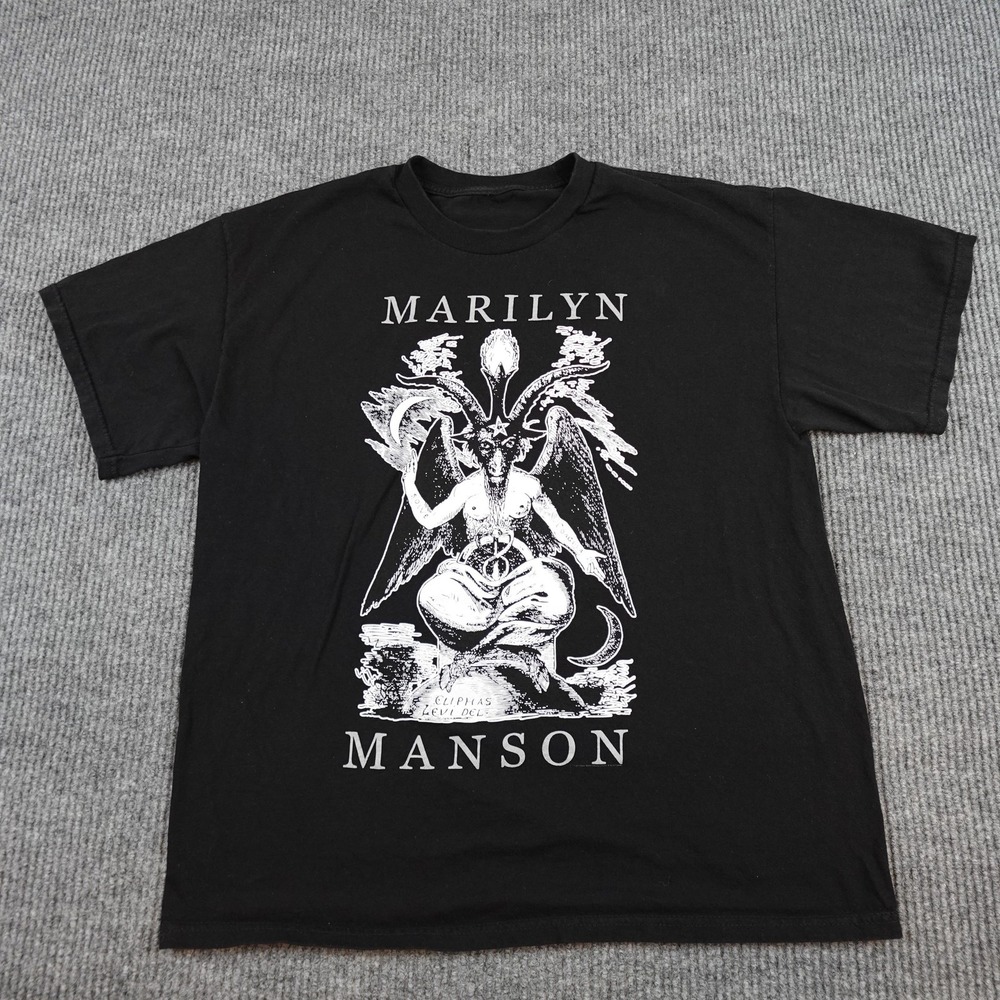 Marilyn Manson Shirt Mens XL Black Baphomet Bigger Than Satan Tee
